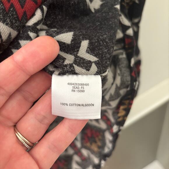 Vintage Roebuck & Co Country Western Aztec Pearl Snap Button Up Fringe Size L - Picture 5 of 7